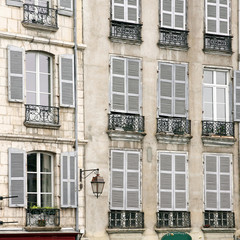 french facade with shutters