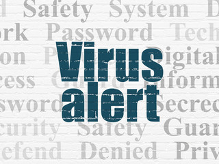 Security concept: Virus Alert on wall background