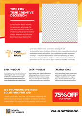 flyers (brochure) A4 with empty space for photo