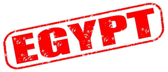 Egypt on the white background, red illustration