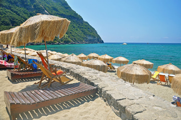 The picturesque beach on the island of Ischia - obrazy, fototapety, plakaty