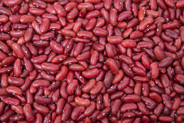 Red bean isolated on white background. Plants are rich in protein and nutrients that are beneficial to the body.