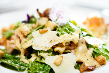 Caesar salad on a plate