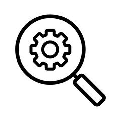 Settings search linear icon