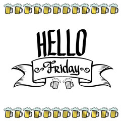 Obraz premium happy friday vector background.
