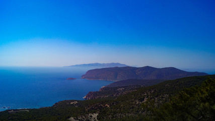 Fototapeta na wymiar Rhodos Griechenland Blick über das Meer