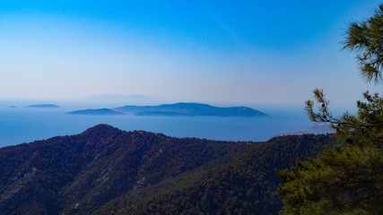 Blick über das Meer Rhodos Griechenland