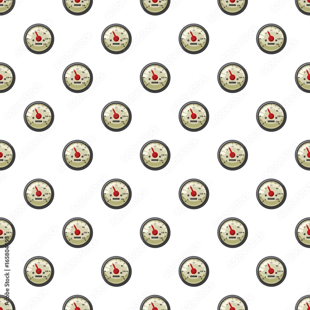 Poster speedometer with red arrow pattern