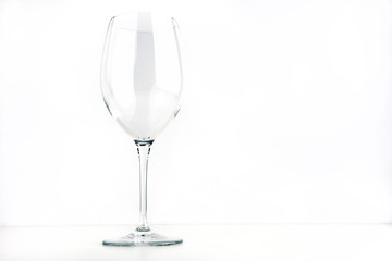 Empty Wine Glass On White Background