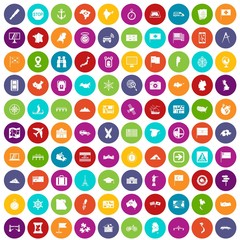 100 cartography icons set color