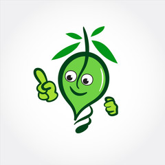 creative green mascot