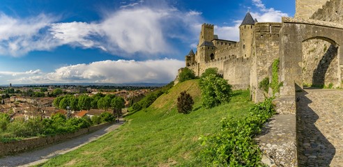 Fototapeta na wymiar Carcassonne fortress, France