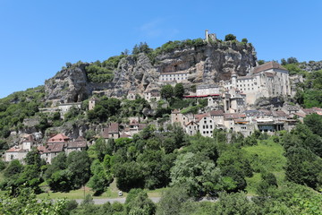 Fototapeta na wymiar Ville de Rocamadour (Lot, Vallée de la Dordogne, Parc Naturel Régional des Causses du Quercy)