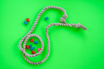 Cordon blanco y fondo verde