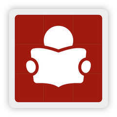 Red Icon Schaltfläche - Leser