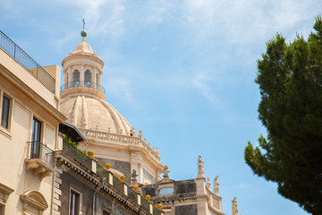 Fototapeta na wymiar Old church in Catania in Sicily