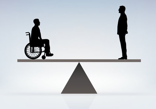 handicapé - égalité - aide - handicap - fauteuil roulant - solidarité - travail - transport