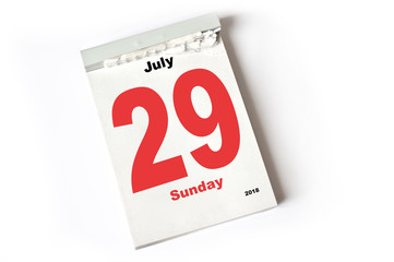 29. July 2018