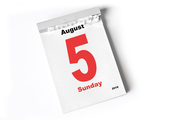 5. August 2018