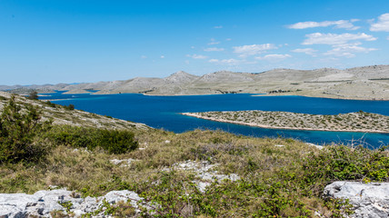 Aerial view of Kornati islands, National park in Croatia, Adriatic sea:SIBENIK,CROATIA,May 28,2017