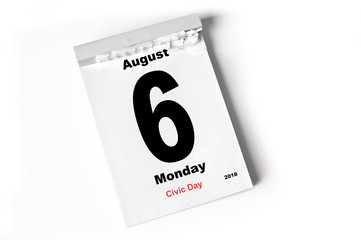 6. August 2018  Civic Day