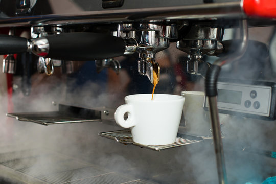 barista workplace, coffee machine