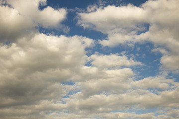 Blue sky with white clouds