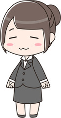 就活中・新入社員・リクルート・女の子・女子　むにゃむにゃ