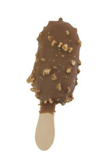 Gelato ricoperto di cioccolato e granella
