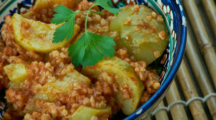 Pilaf from bulgur with zucchini
