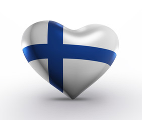 Obraz premium Finnish Flag, Finland Colors (3D Render)