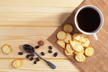 Coffee and crackers