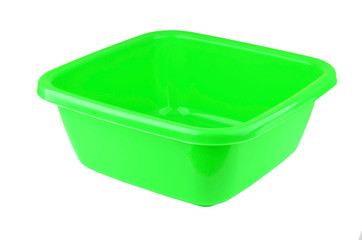 Green plastic basin