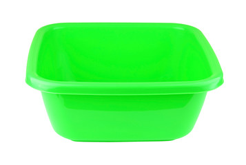 Green plastic basin