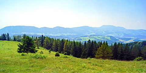 Obraz premium SOMMERALM mit Blick auf das Passailer Umland