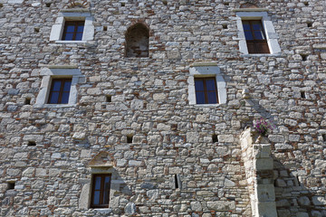 Fototapeta na wymiar Castle in Pythagorio town on Samos island, Greece. 
