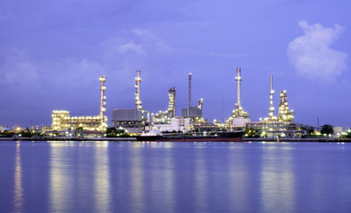 Oil refinery factory in Bangkok Thailand.