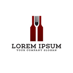 Bar restaurant logo design concept template