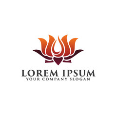 lilly flower logo design concept template