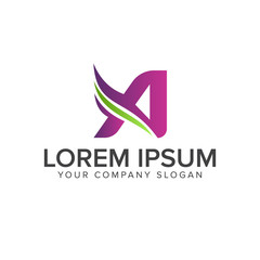 Obraz premium letter A logo. beauty spa logo design concept template