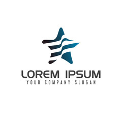 Obraz premium abstract star logo . flag logo design concept template