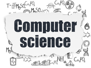 Science concept: Computer Science on Torn Paper background