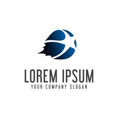 star ball comet logo design concept template