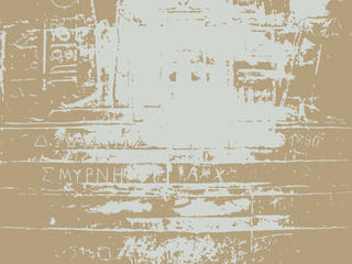 vector vertical grunge texture. ragged wall paintings in the temple of OMON RA. background illustration for design