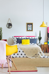 Colorful bed and mexican accents