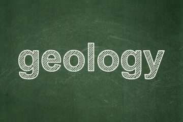 Obraz premium Studying concept: Geology on chalkboard background