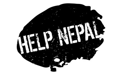 Help Nepal rubber stamp. Grunge design with dust scratches. Effects can be easily removed for a clean, crisp look. Color is easily changed.