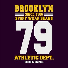 graphic design BROOKLYN for shirt and print
