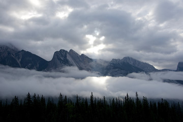 misty mountains