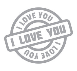 I Love You rubber stamp. Grunge design with dust scratches. Effects can be easily removed for a clean, crisp look. Color is easily changed.